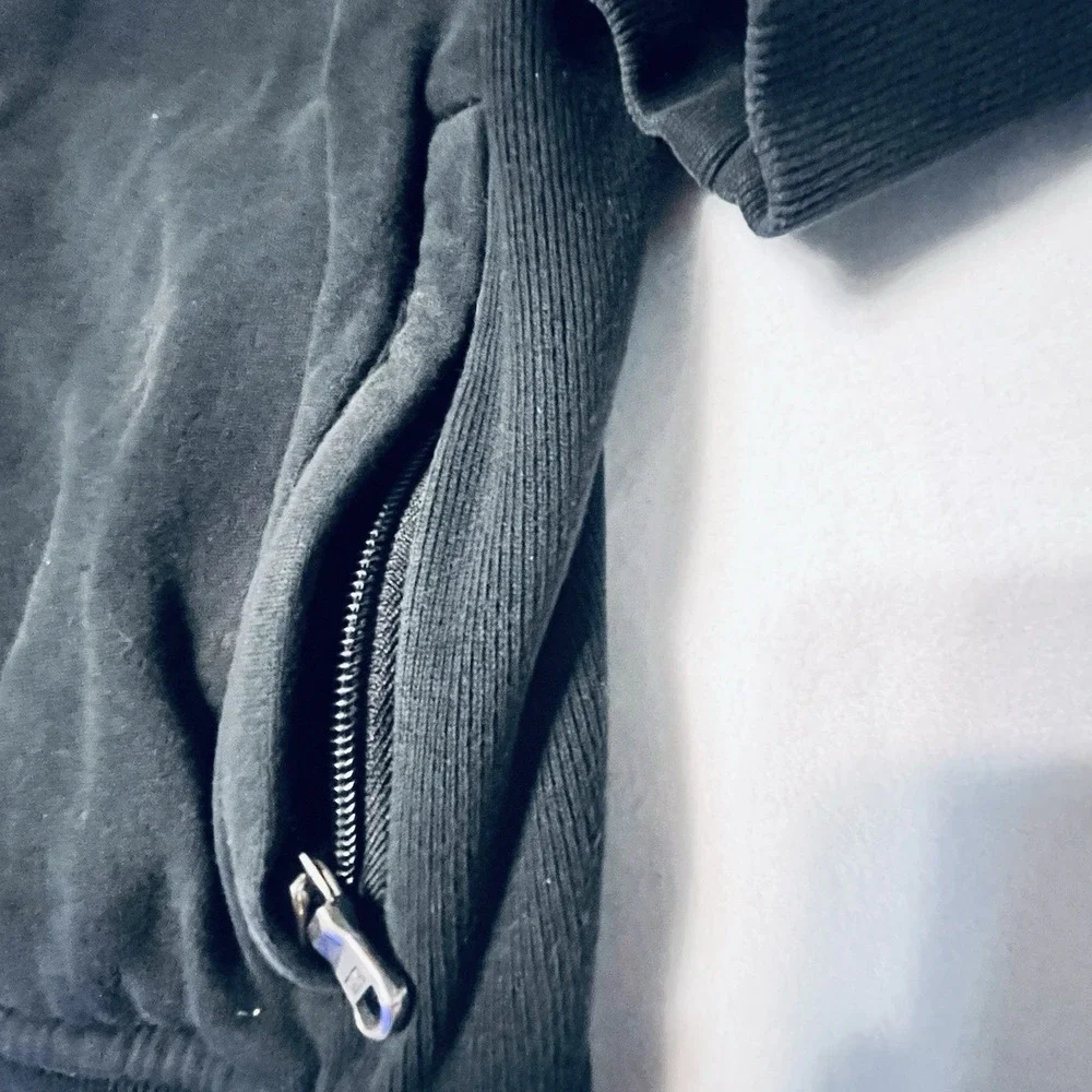 Polo Ralph Lauren Track Jacket‎ Mens Small Black Full Zip Red Pony Logo Cotton